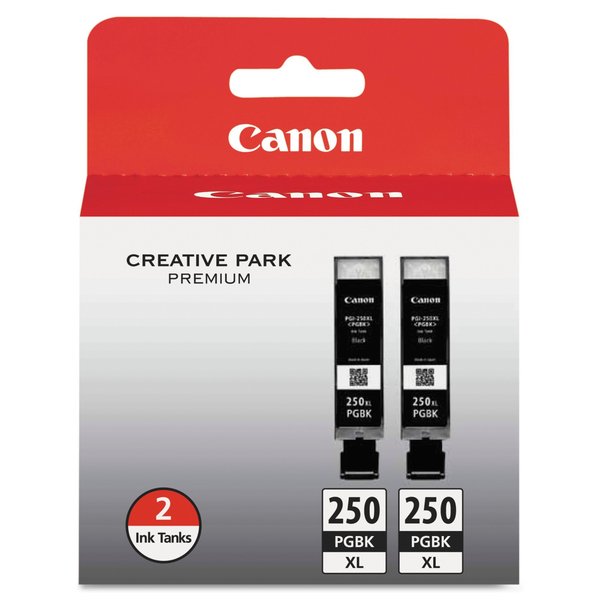 Canon Ink Cartridge, Pgi-250Xl, Black, PK2 6432B004